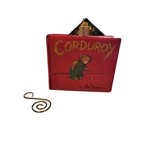 NWT Old World Christmas Corduroy Book Blown Glass Ornament 2025 W Hanger